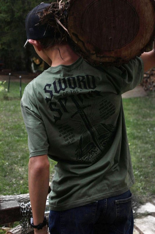Back print, log on the shoulder