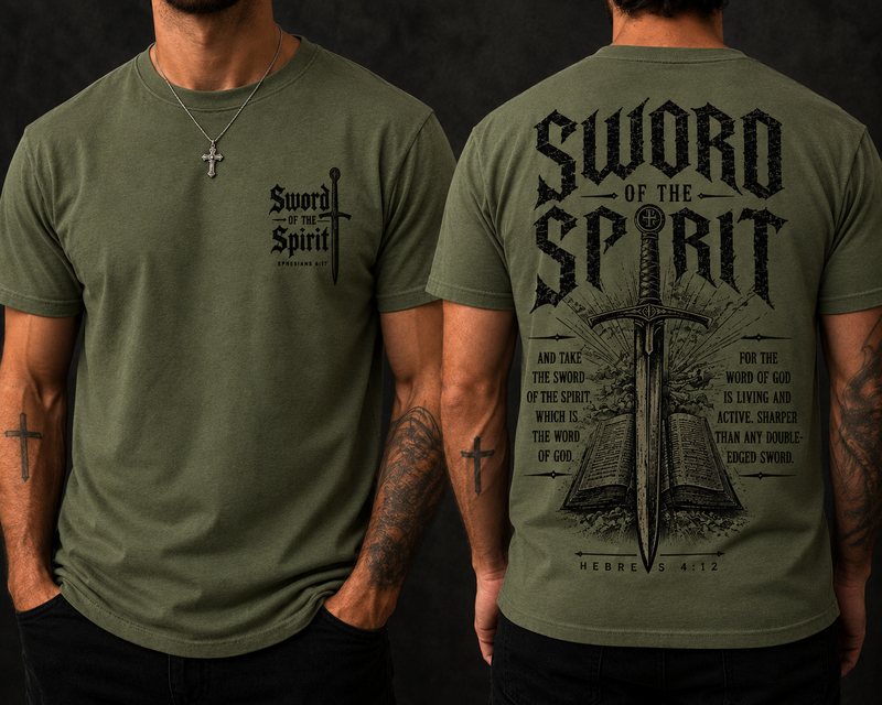 Sword of the Spirit tee, front and back
